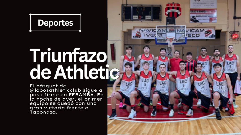 El básquet de @lobosathleticclub sigue a paso firme en FEBAMBA. En la noche de ayer, el primer equipo se quedó con una gran victoria frente a Taponazo.