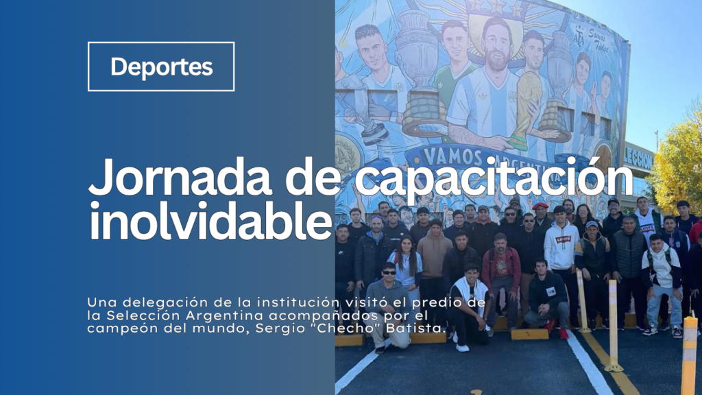 Una delegación de la institución visitó el predio de la Selección Argentina acompañados por el campeón del mundo, Sergio "Checho" Batista.