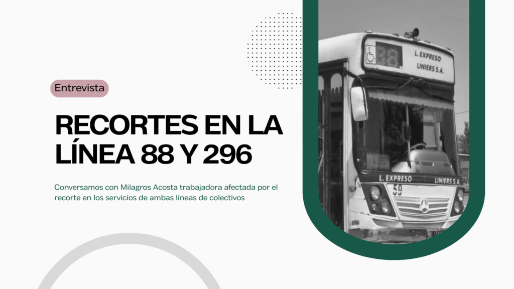 Recortan las frecuencias de las Líneas 88 y 296