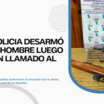 Intervención policial por un sujeto armado en un domicilio de calle Ajo