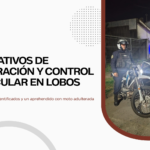 Operativos de saturación y control vehicular en Lobos: 143 vehículos identificados y un aprehendido con moto adulterada