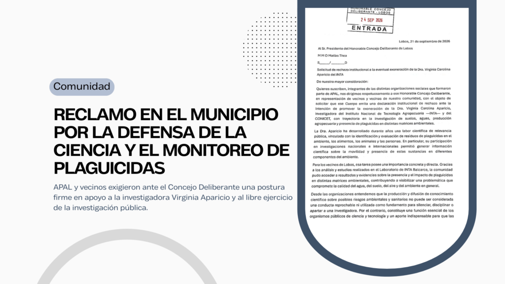 apal contra la exoneración de la científica del CONICET