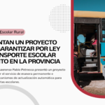 Busca proteger el derecho a la educación rural mediante un fondo permanente de transporte
